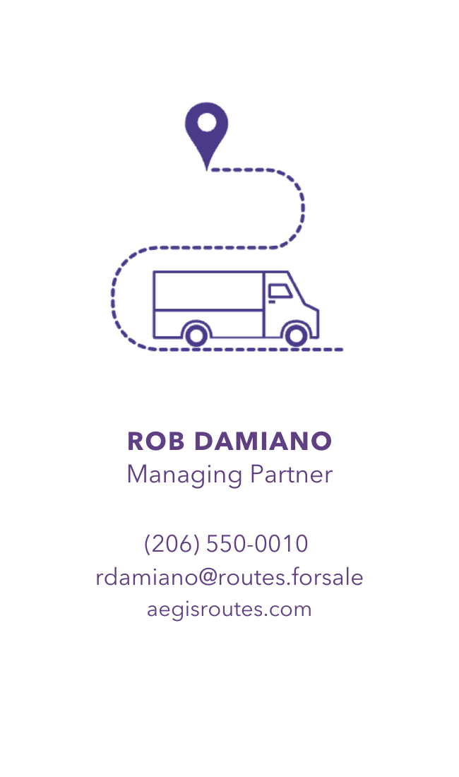 Business Card for Aegis FedEx Route Consultants Managing Partner